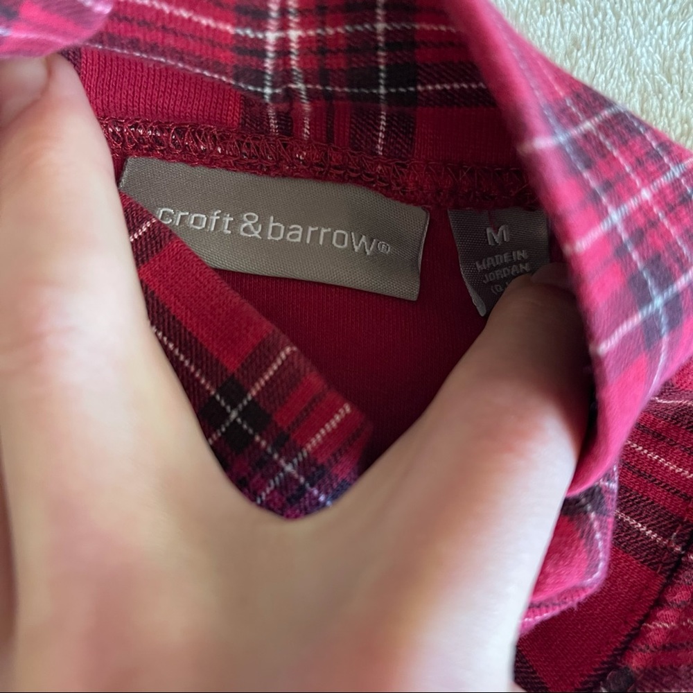 Red Plaid Turtle Neck - Picture 2 of 2